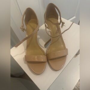 Michael Kors Tan Ankle-Strap Heels